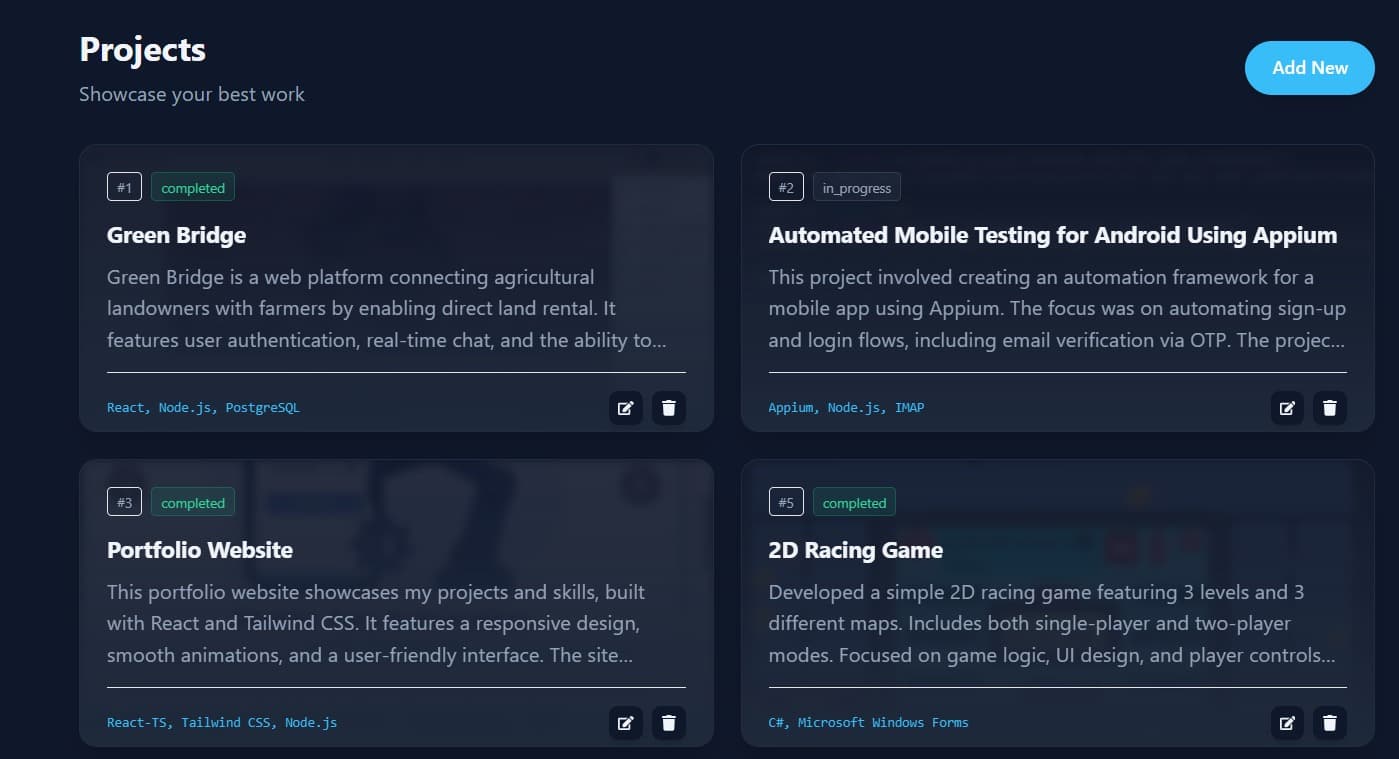 Portfolio Website preview 1