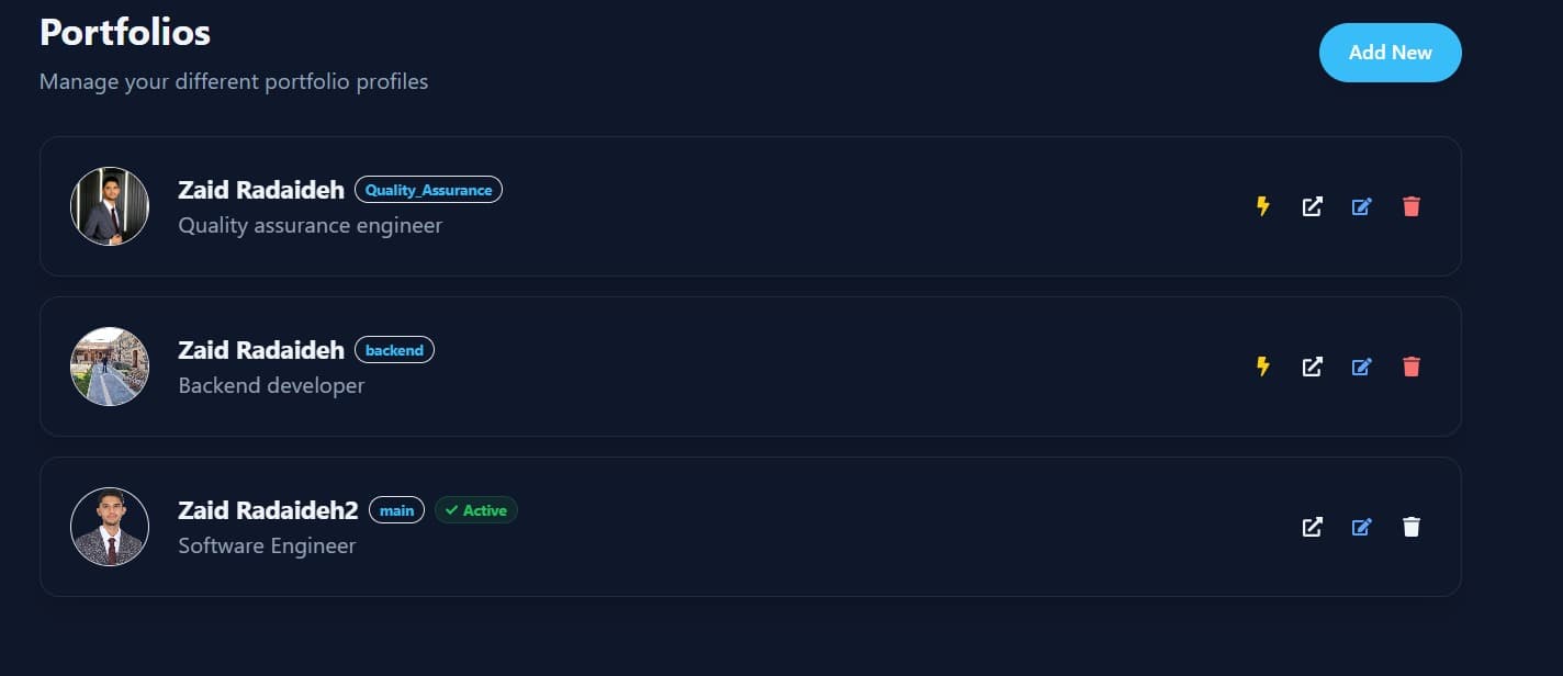 Portfolio Website preview 2